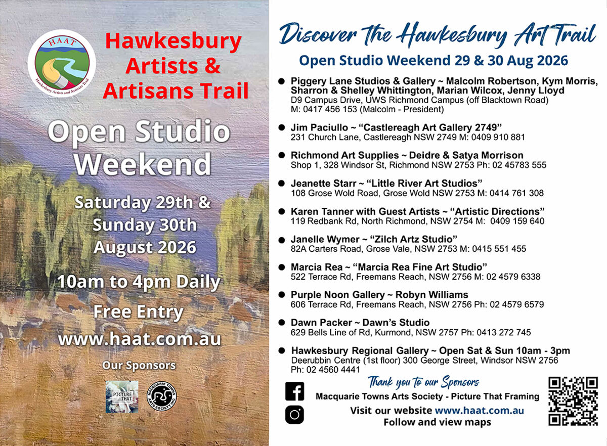 HAAT Open Studio Weekend flyer 2026